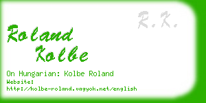 roland kolbe business card